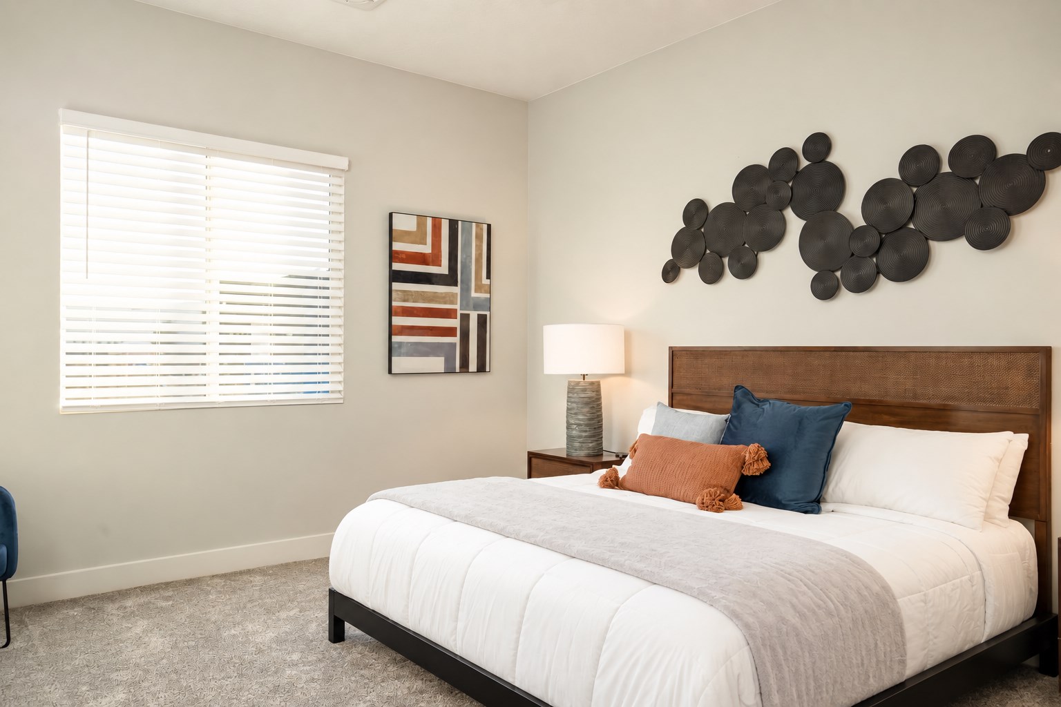 A polished Southern Utah vacation rental bedroom